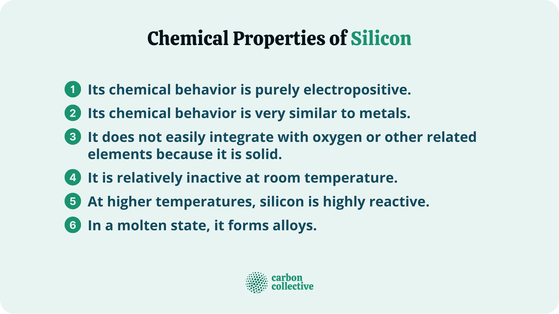 Silicon (Si) | Usage, Advantages, & Disadvantages