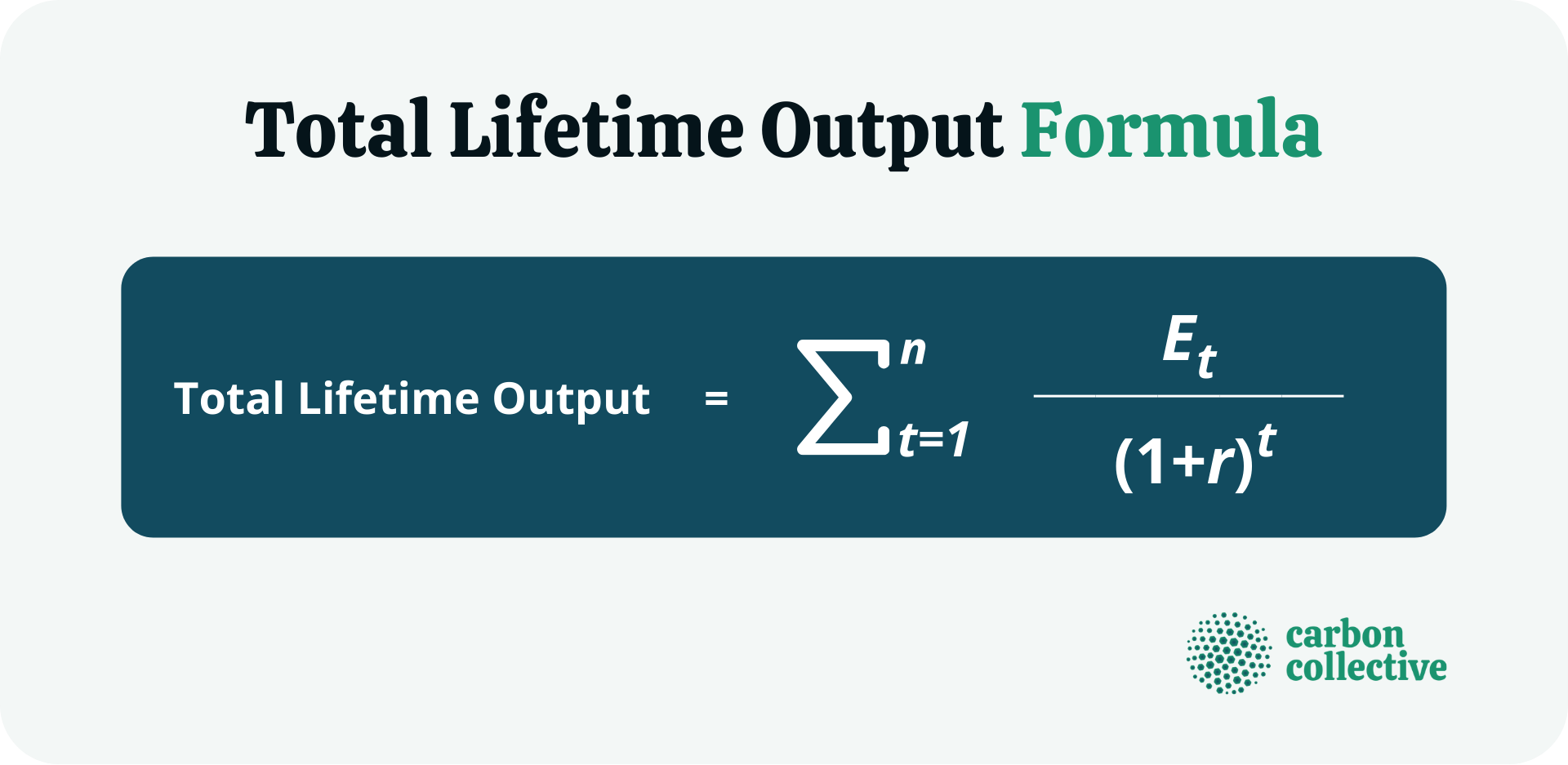 Total_Lifetime_Output_Formula